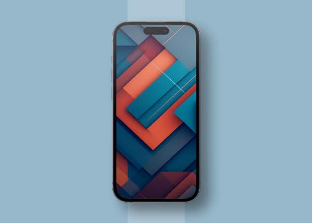 Minimalist geometric abstract iPhone wallpaper