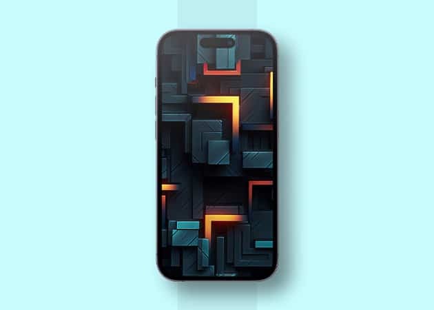 Labyrinth colorful abstract wallpaper for iPhone