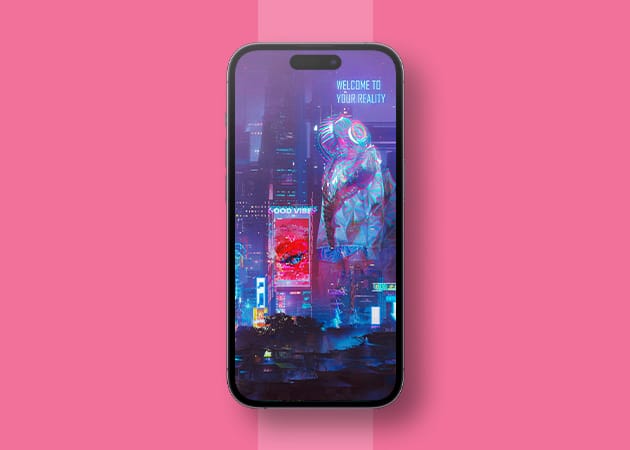 Night City HD Cyberpunk wallpaper for iPhone