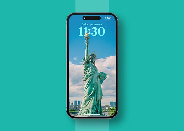Statue of Liberty abstract depth effect wallpaper