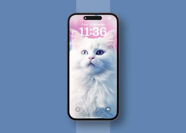 Beautiful kitten depth effect wallpaper for iPhone