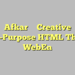 Afkar – Creative Multi-Purpose HTML Theme – WebEn