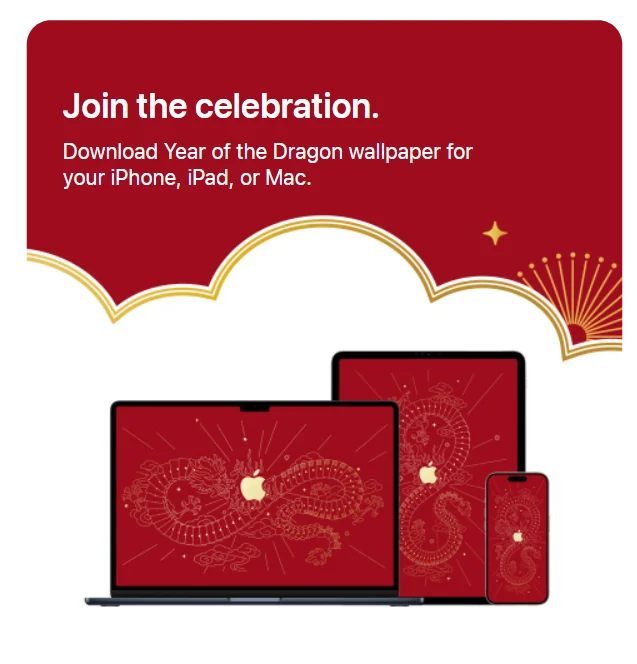Apple Dragon Wallpaper.webp.webp| Download Apple Year Of The Dragon Wallpaper 4K [iPhone, iPad, Mac]