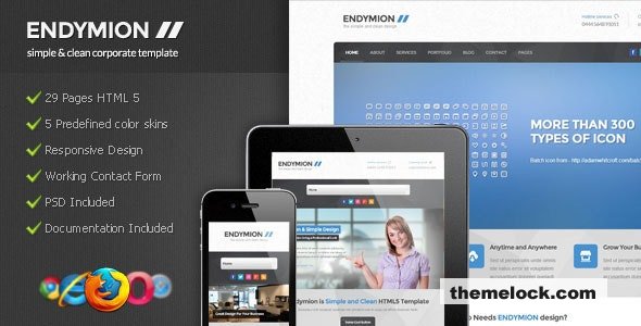 Endymion Simple Clean Corporate Template| Endymion - Simple & Clean Corporate Template