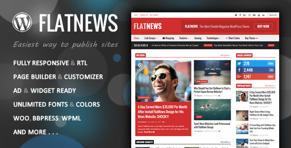 FlatNews v57 – Responsive Magazine WordPress Theme| FlatNews v5.7 – Responsive Magazine WordPress Theme