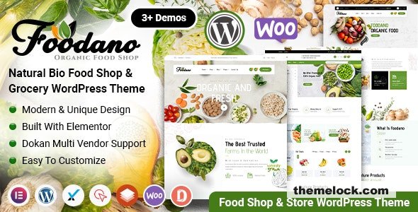 Foodano v10 Natural Food Shop WordPress Theme| Foodano v1.0.1 - Natural Food Shop WordPress Theme