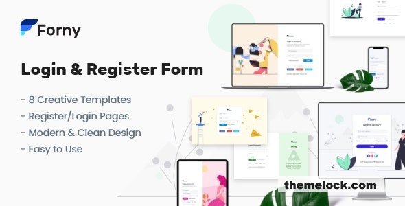 Forny Login and Register Form Templates| Forny - Login and Register Form Templates