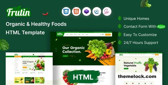 Frutin Organic Healthy Food HTML Template| Frutin - Organic & Healthy Food HTML Template