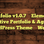 Geekfolio v1.0.7 – Elementor Creative Portfolio & Agency WordPress Theme – WebEn
