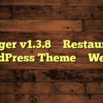 Ginger v1.3.8 – Restaurant WordPress Theme – WebEn