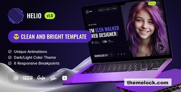 Helio Coming Soon and Landing Page Template| Helio - Coming Soon and Landing Page Template