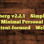 Iceberg v2.2.1 – Simple & Minimal Personal Content-focused – WebEn