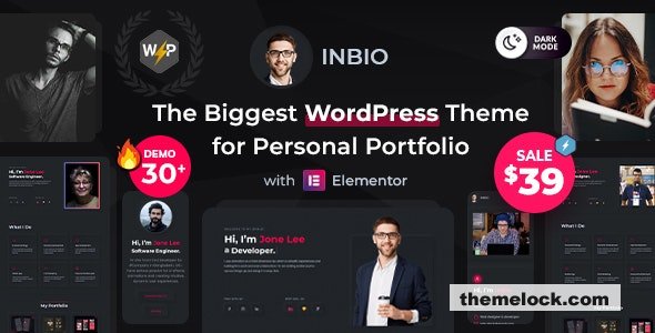 InBio v250 Personal PortfolioCV WordPress Theme| InBio v2.5.0 - Personal Portfolio/CV WordPress Theme