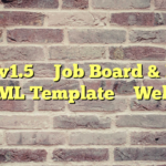 Jovie v1.5 – Job Board & Portal HTML Template – WebEn