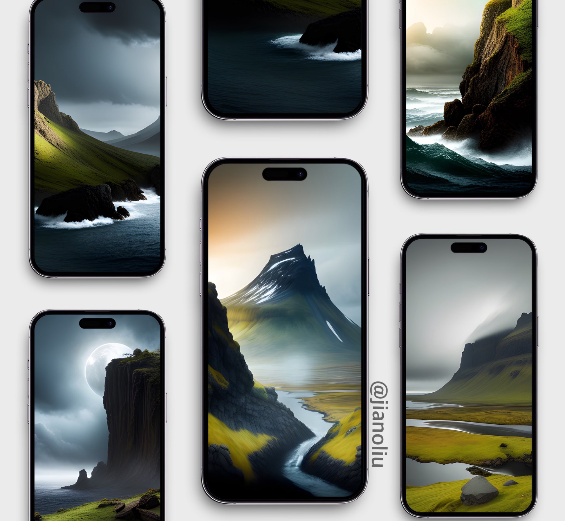 Mountains by the sea iPhone wallpapers| Wallpapers For iPhone 15 series and 14 Pro Amazing Dynamic Island (Free download)