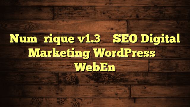 Numérique v1.3 – SEO Digital Marketing WordPress – WebEn