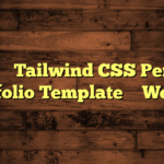 Orido – Tailwind CSS Personal Portfolio Template – WebEn