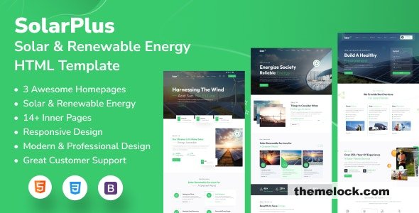 SolarPlus Solar Renewable Energy HTML Template| SolarPlus - Solar & Renewable Energy HTML Template