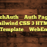 TechAuth – Auth Pages Tailwind CSS 3 HTML Template – WebEn