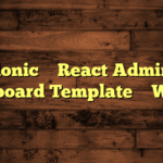 Velonic – React Admin & Dashboard Template – WebEn
