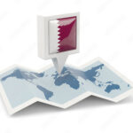 square pin with flag of qatar on the map stockpack adobe stock| وظائف بقطاع الطاقة لجميع الجنسيات برواتب مجزية في قطر